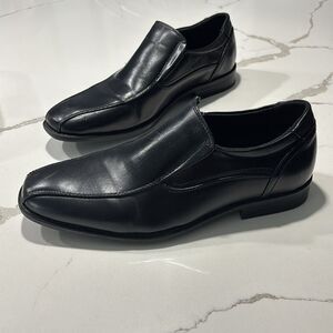 Bruno Marc Men's Black Square Toe Oxfords Dress Shoes Classic Slip on Formal 8.5